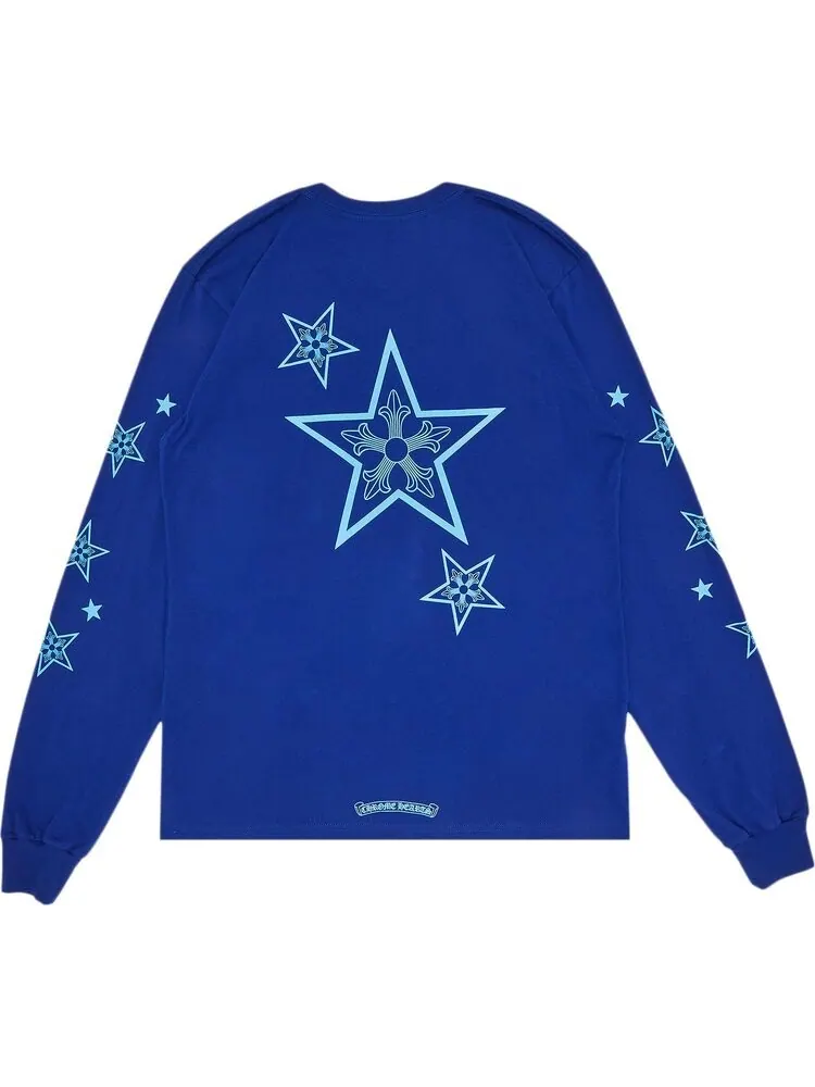 Рубашка Chrome Hearts Star Long-Sleeve Shirt 'Blue' — изображение 2 из 3, синий