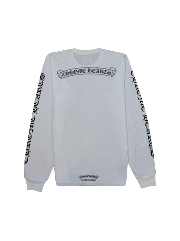 Футболка Chrome Hearts Long-Sleeve Logo Tee — изображение 2 из 2, белый