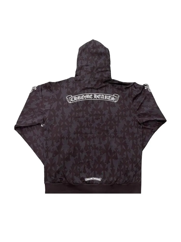 Худи Chrome Hearts Plus Cross All Over Print Hoodie — изображение 2 из 2, черный