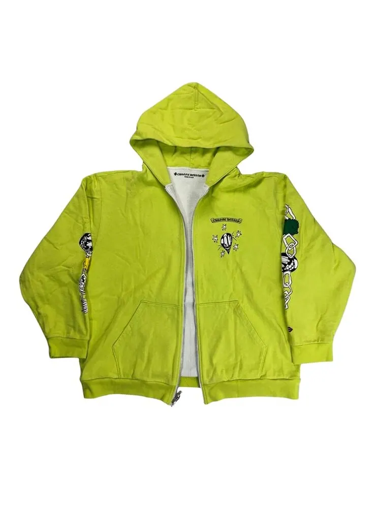 Худи Chrome Hearts Matty Boy Link Zip Up — изображение 3 из 4, желтый