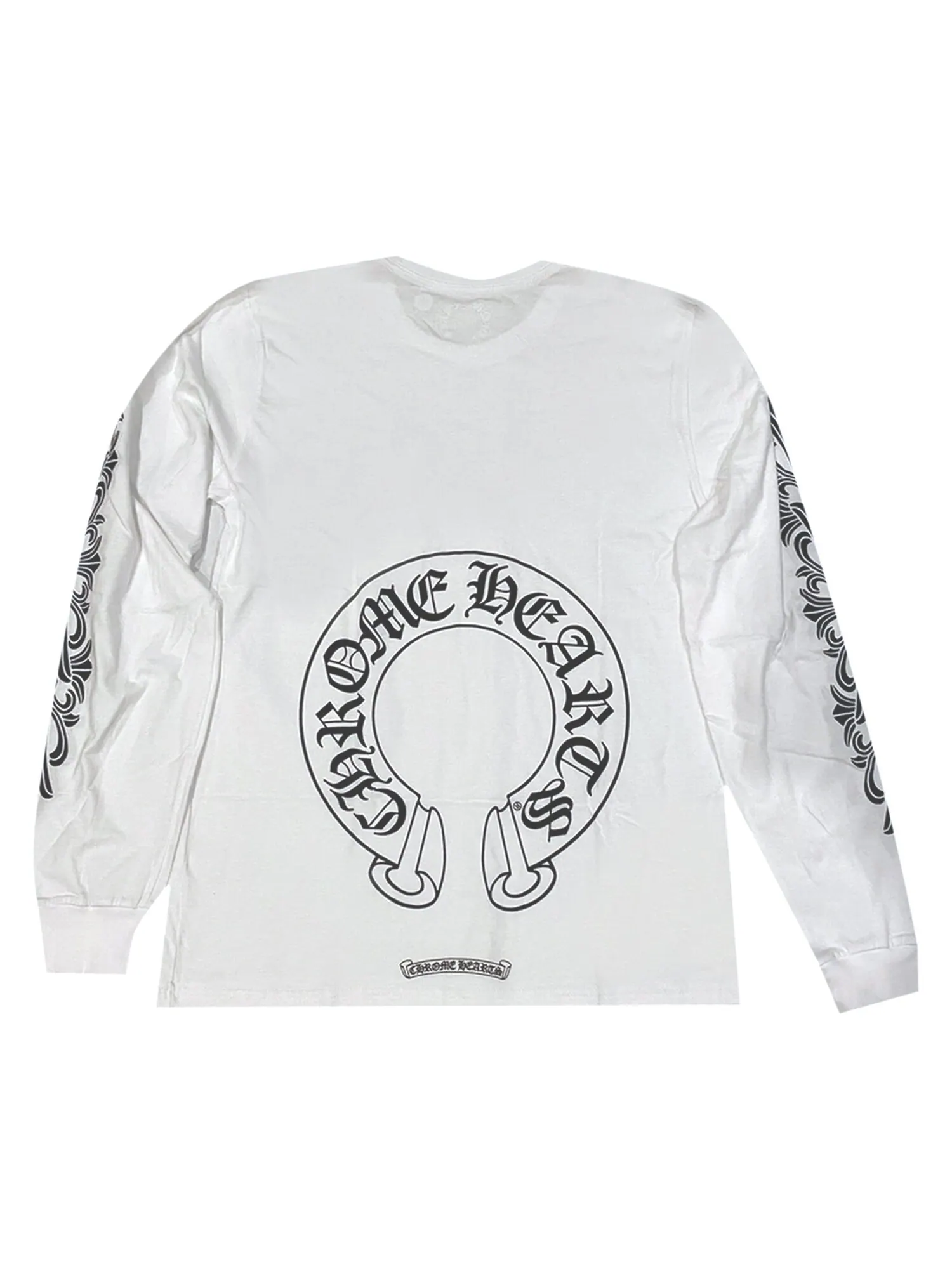 Лонгслив Chrome Hearts цветочный принт — изображение 2 из 2, белый/черный