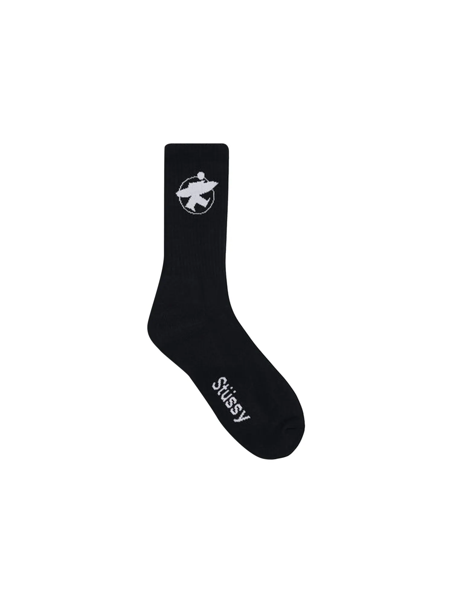 Носки Stussy Surfman Crew — изображение 2 из 2, черный/белый