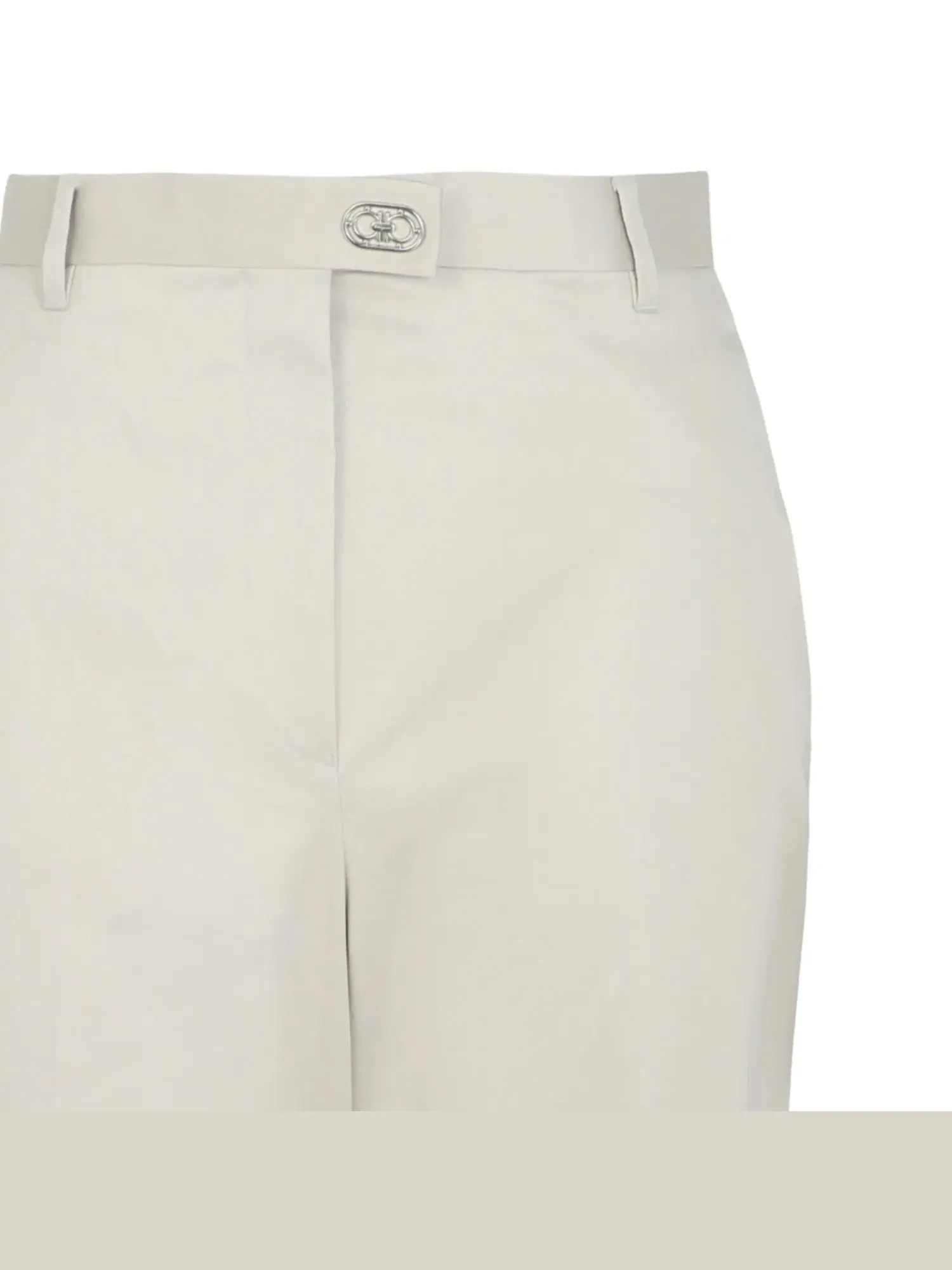 Брюки Ferragamo Tailored Cotton-Blend Tapered — изображение 3 из 3, светлый серый