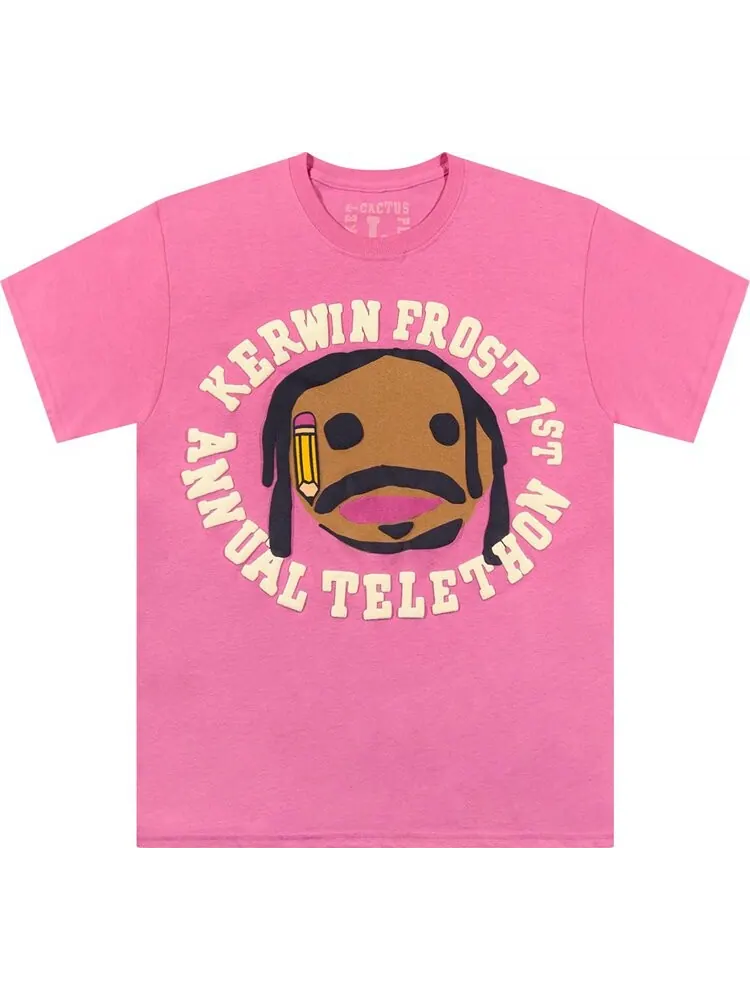 Футболка Cactus Plant Flea Market x Kerwin Frost Telethon Tee 'Pink' — розовый