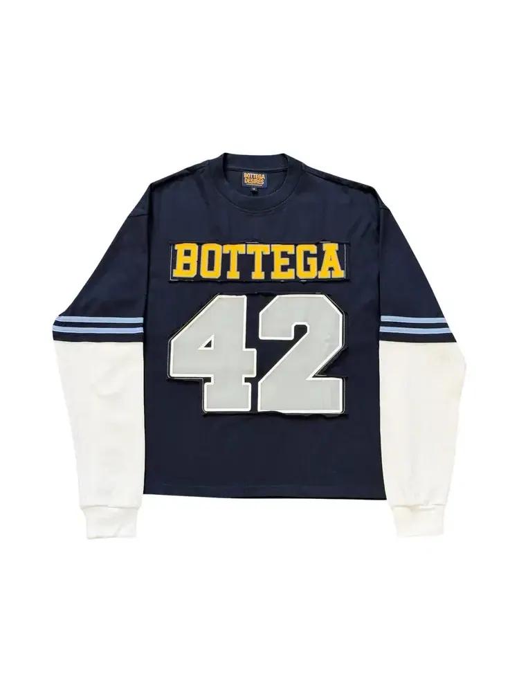 Футболка с длинным рукавом Bottega Desires Jackie Robinson — синий