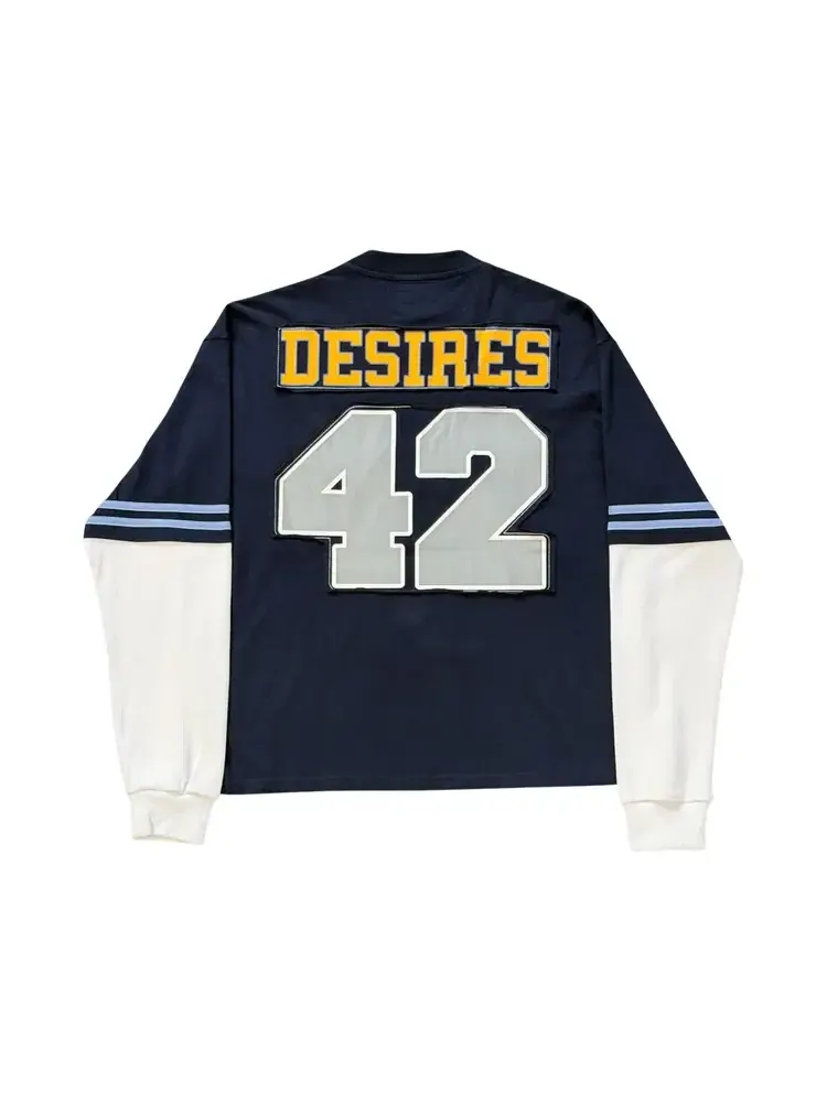 Футболка с длинным рукавом Bottega Desires Jackie Robinson — изображение 2 из 2, синий