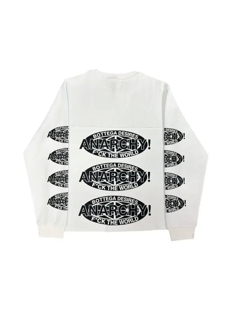 Свитшот Bottega Desires Reconstructed Anarchy — изображение 2 из 2, белый