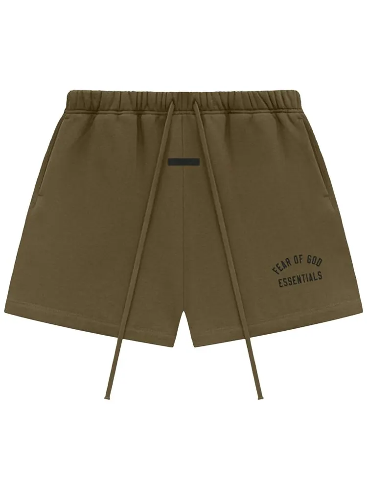 Шорты Fear of God Essentials Fleece Soccer Short 'Olive' — изображение 1 из 2, оливковый