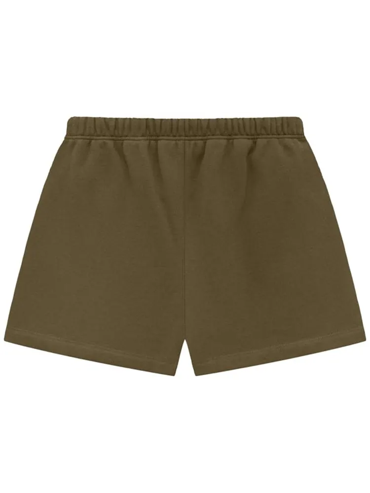 Шорты Fear of God Essentials Fleece Soccer Short 'Olive' — изображение 2 из 2, оливковый