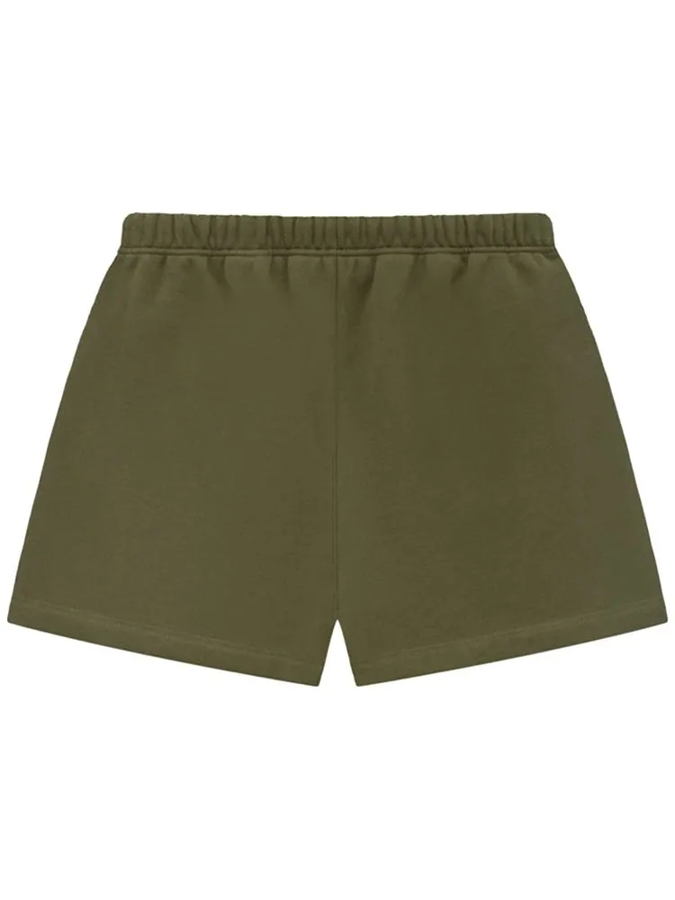 Шорты Fear of God Essentials Fleece Soccer Short 'Military' — изображение 2 из 2, оливковый