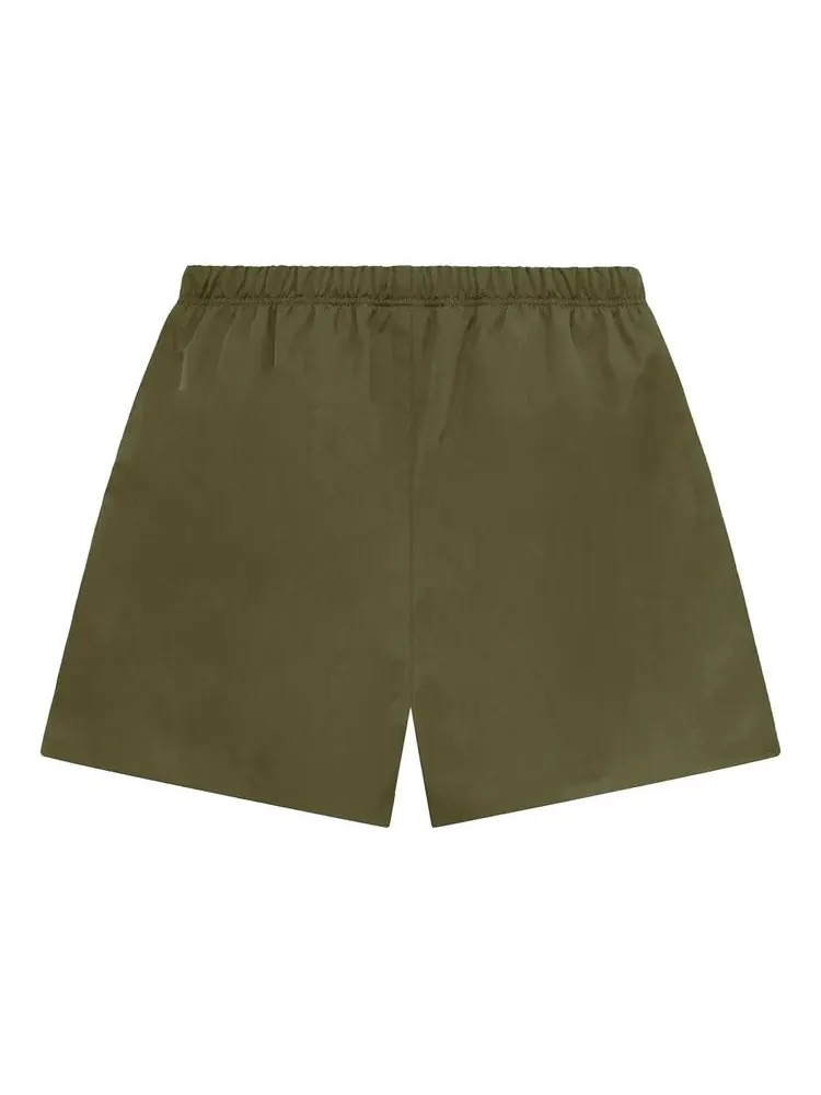 Шорты Fear of God Essentials Textured Nylon Soccer Short — изображение 2 из 2, оливковый