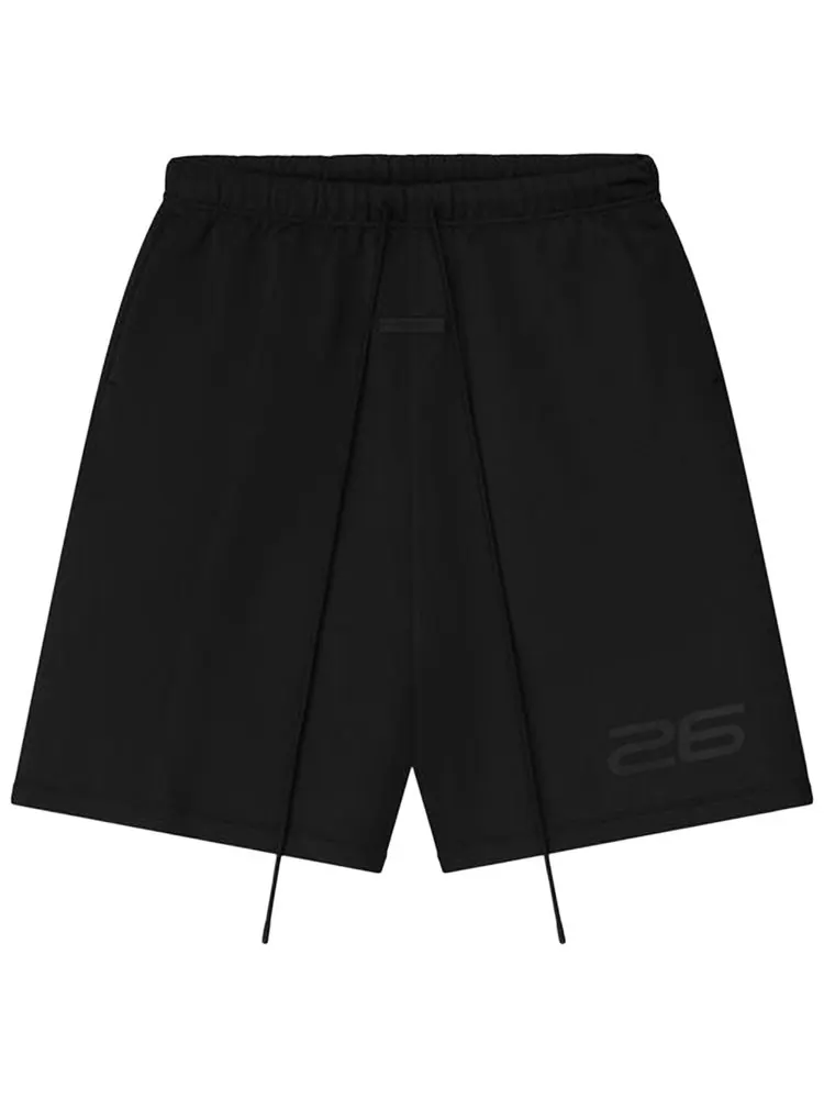 Спортивные шорты Fear of God Essentials из атласного флиса свободного кроя — изображение 1 из 3, черный