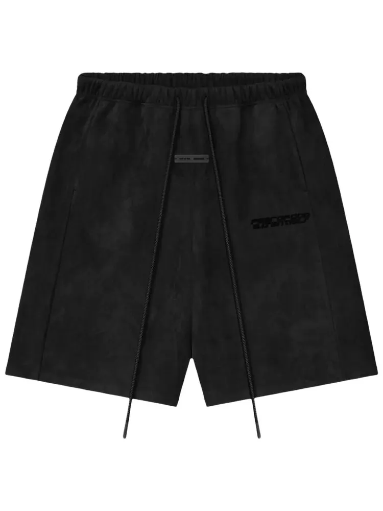 Шорты Fear of God Essentials из замшевого флиса свободного кроя — изображение 1 из 1, черный