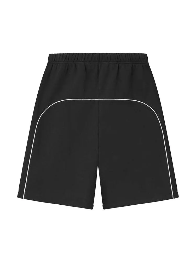 Спортивные шорты Fear of God Essentials Relaxed Fleece Sweatshort With Piping — изображение 2 из 3, черный/белый