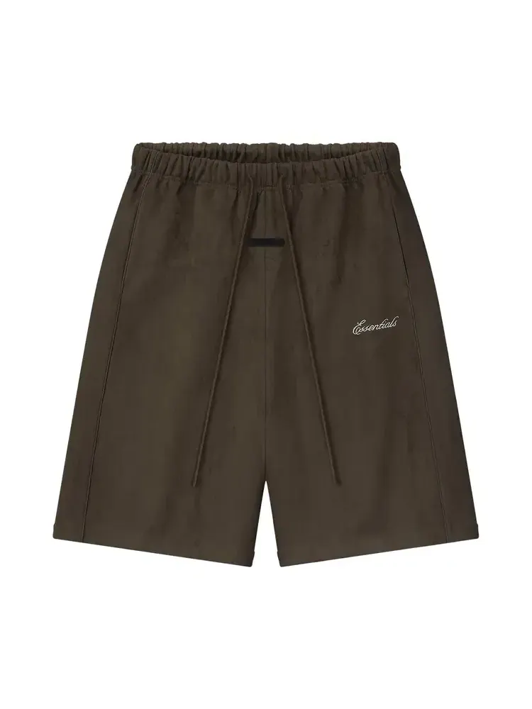 Короткие шорты с окантовкой Fear of God Essentials Signature Relaxed Short — изображение 1 из 2, коричневый