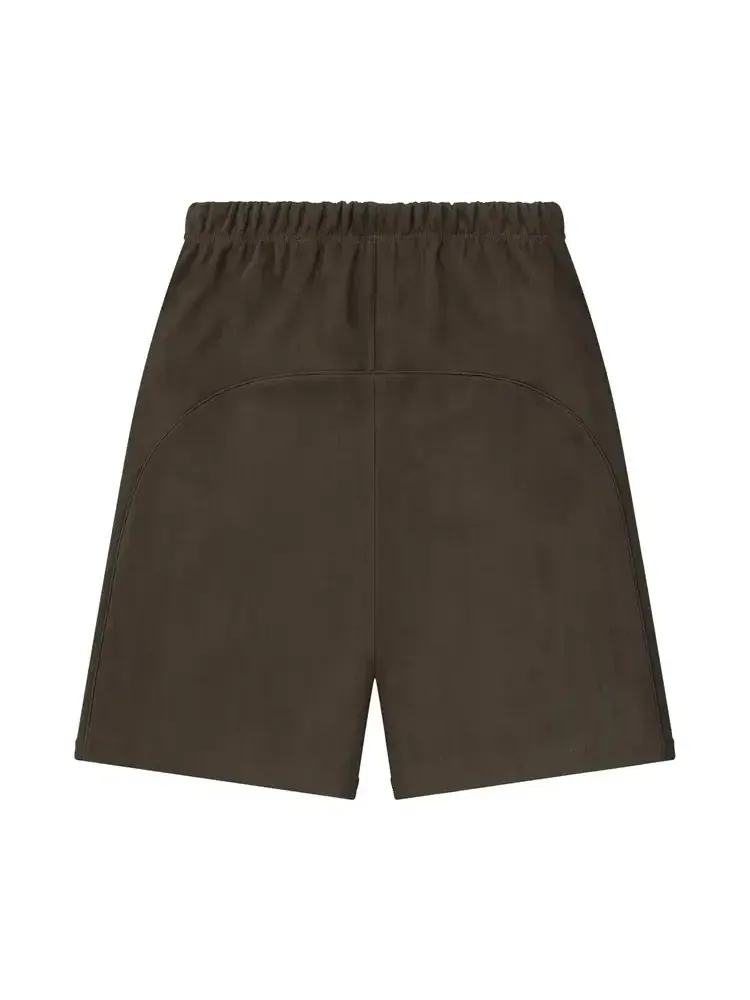 Короткие шорты с окантовкой Fear of God Essentials Signature Relaxed Short — изображение 2 из 2, коричневый