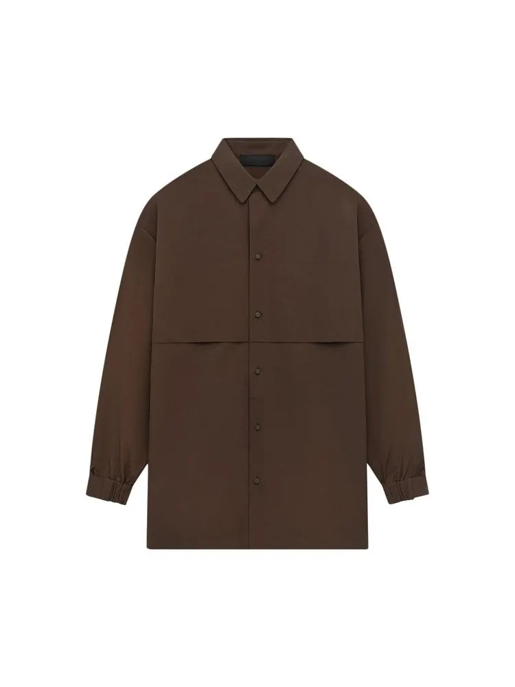 Рубашка Fear of God Essentials Military Nylon Overshirt — изображение 1 из 2, коричневый