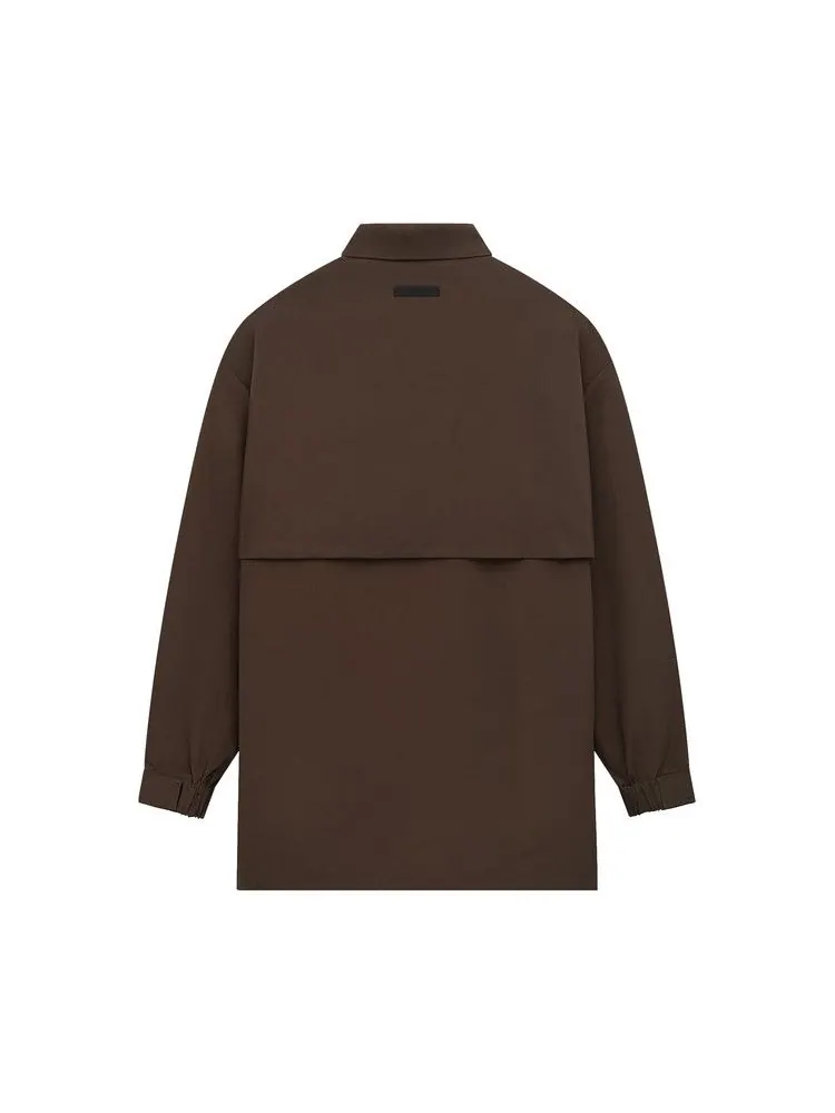 Рубашка Fear of God Essentials Military Nylon Overshirt — изображение 2 из 2, коричневый