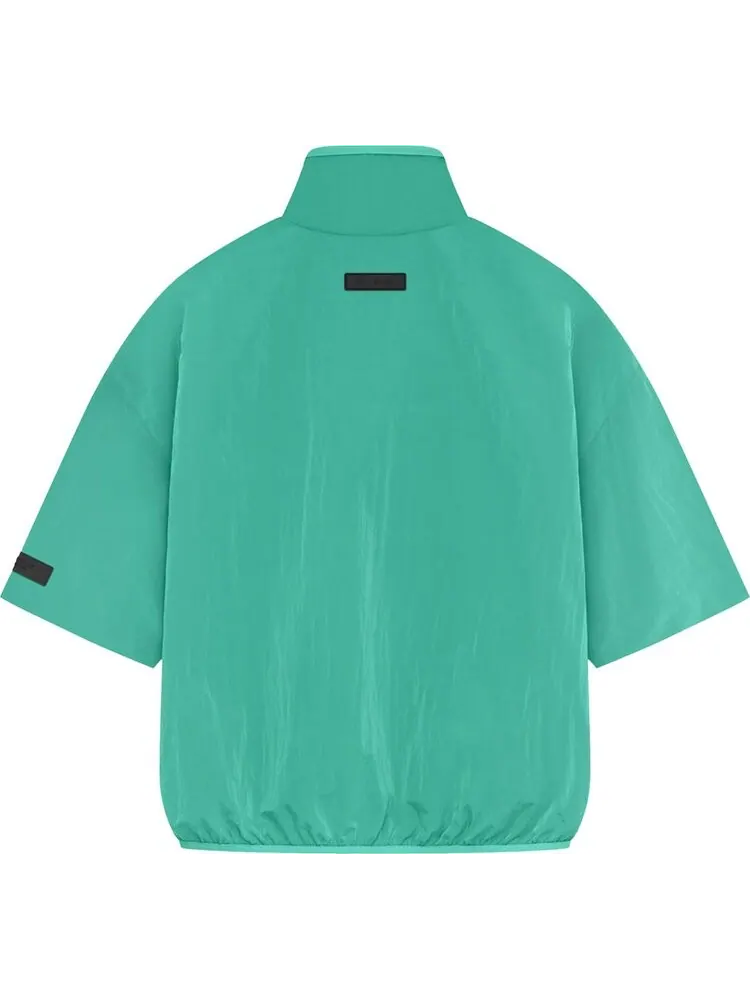 Рубашка Fear of God Essentials Crinkle Nylon Half Zip Short-Sleeve 'Mint Leaf' — изображение 2 из 2, зеленый
