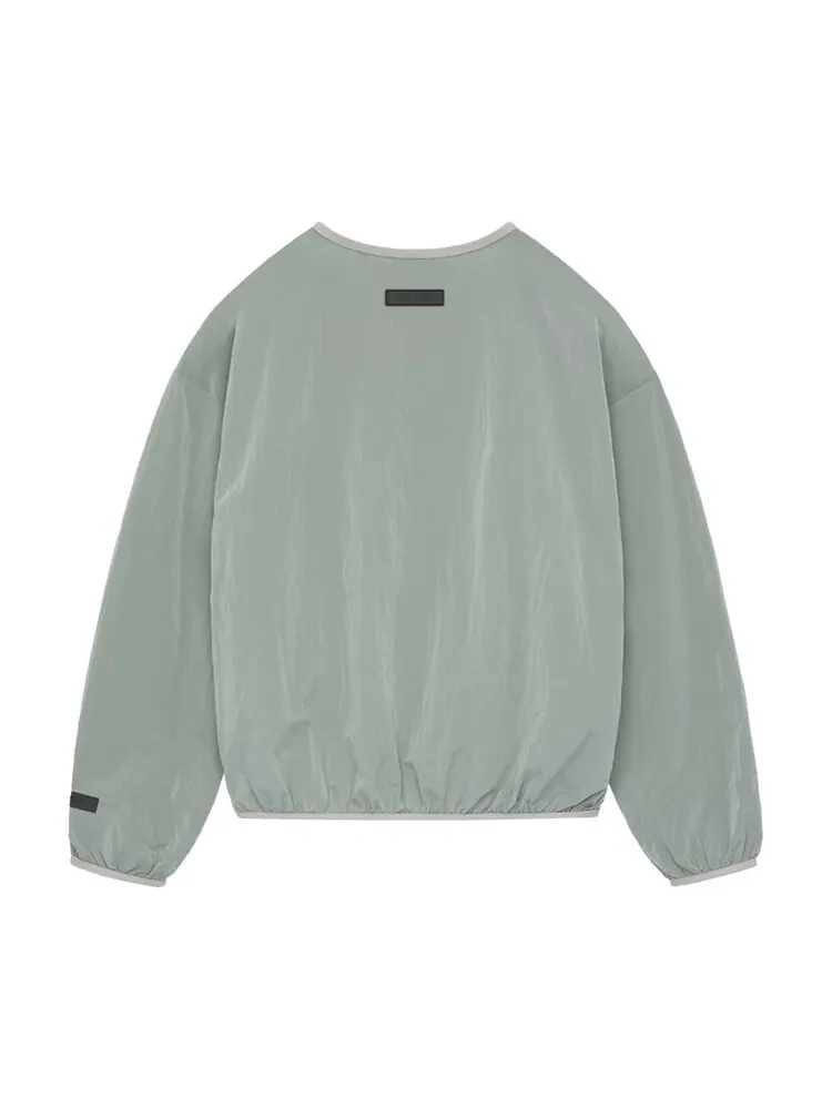Толстовка Fear Of God Essentials Fear of God Essentials Crinkle Nylon Pullover Crewneck — изображение 2 из 2, серый