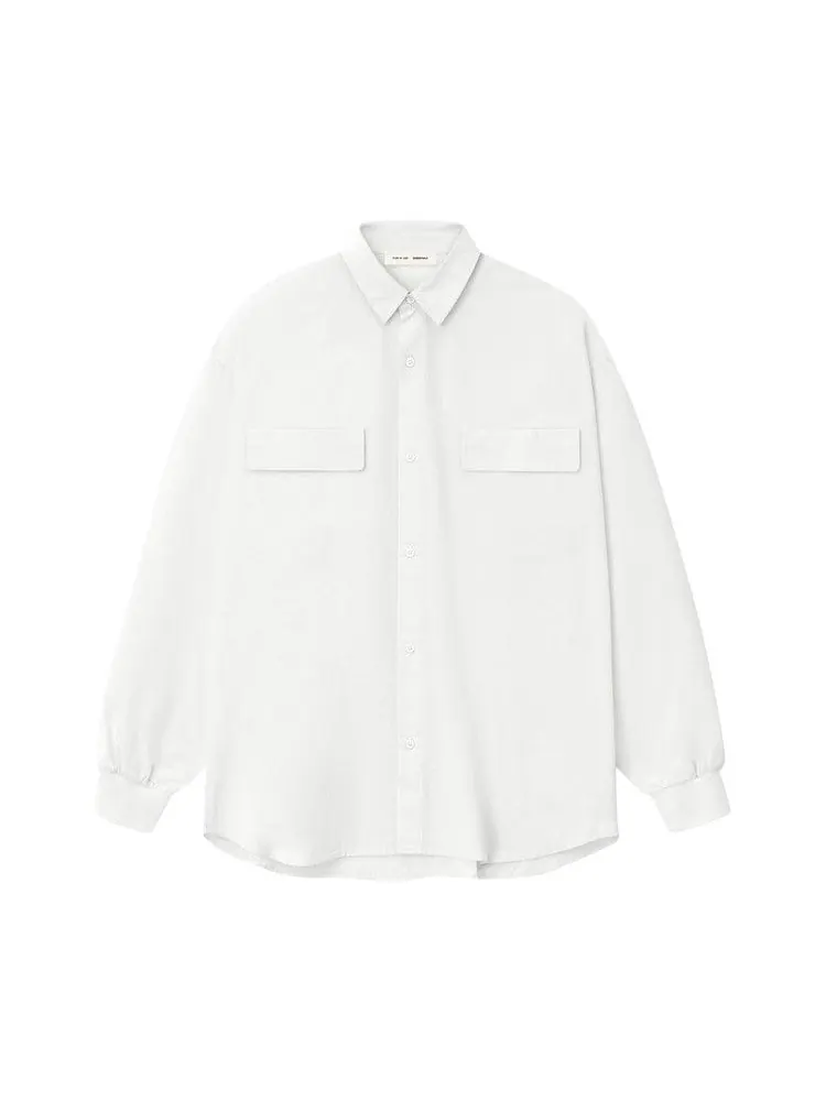Рубашка Fear of God Essentials Oxford Shirt — изображение 1 из 3, белый