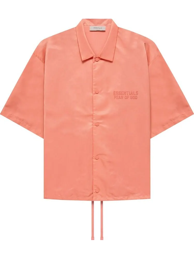 Рубашка Fear of God Essentials Short-Sleeve Shirt 'Coral' — изображение 1 из 2, оранжевый