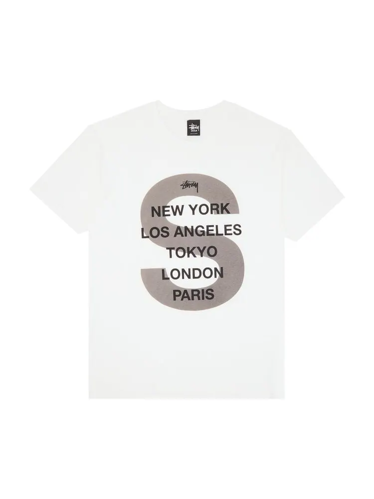 Футболка Stussy S Cities 'White' — изображение 1 из 3, белый