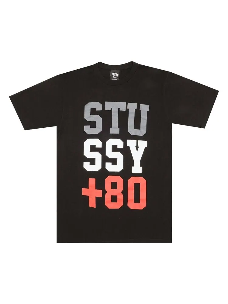Футболка Stussy +80 'Black' — изображение 1 из 3, черный