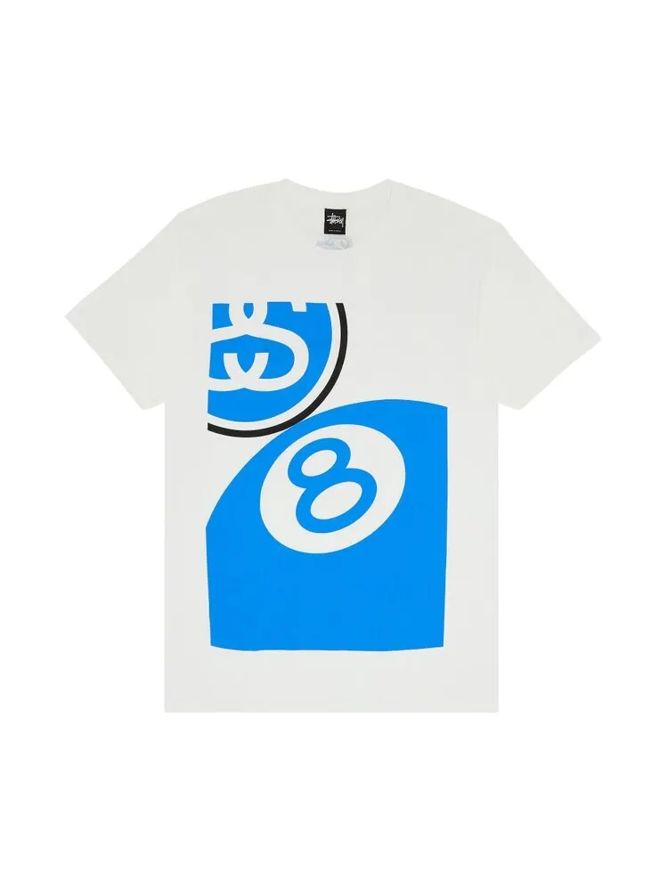 Футболка Stussy Big 8 Ball Link 'White' — изображение 1 из 3, белый