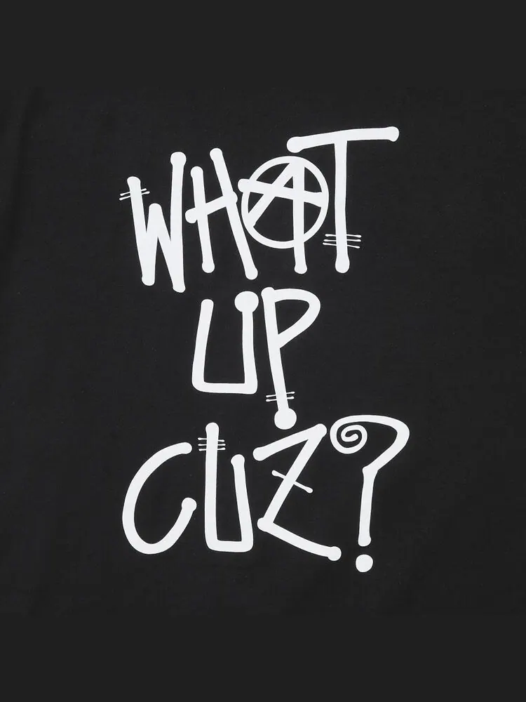 Футболка Stussy What Up Cuz? 'Black' — изображение 3 из 3, черный