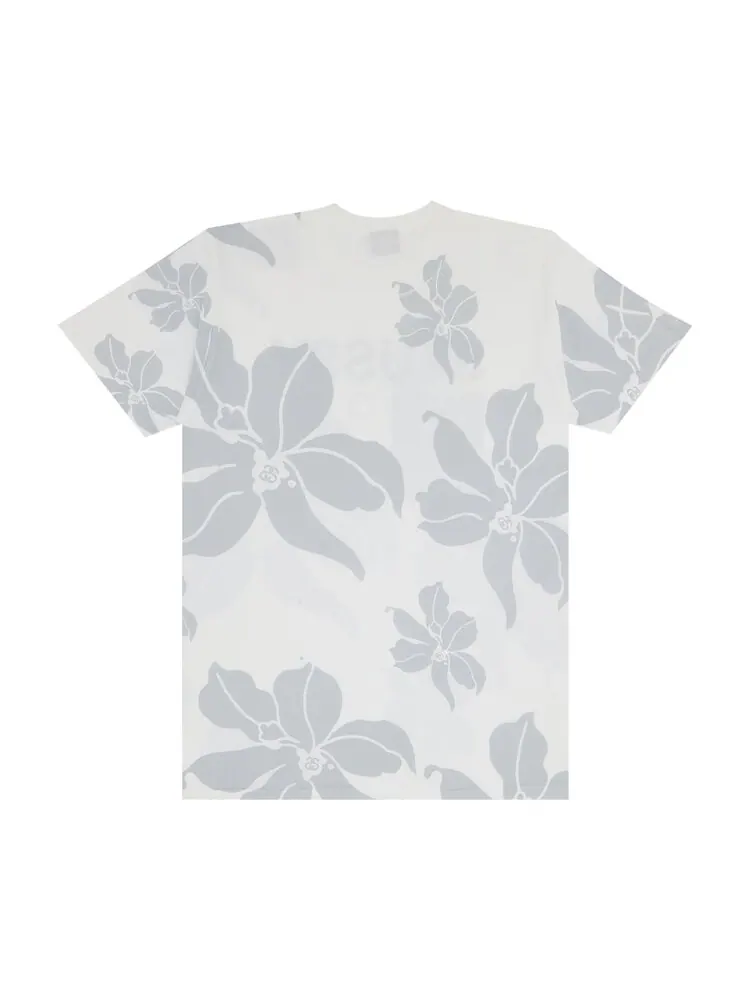 Футболка Stussy No. 4 Flowers 'White' — изображение 2 из 3, белый