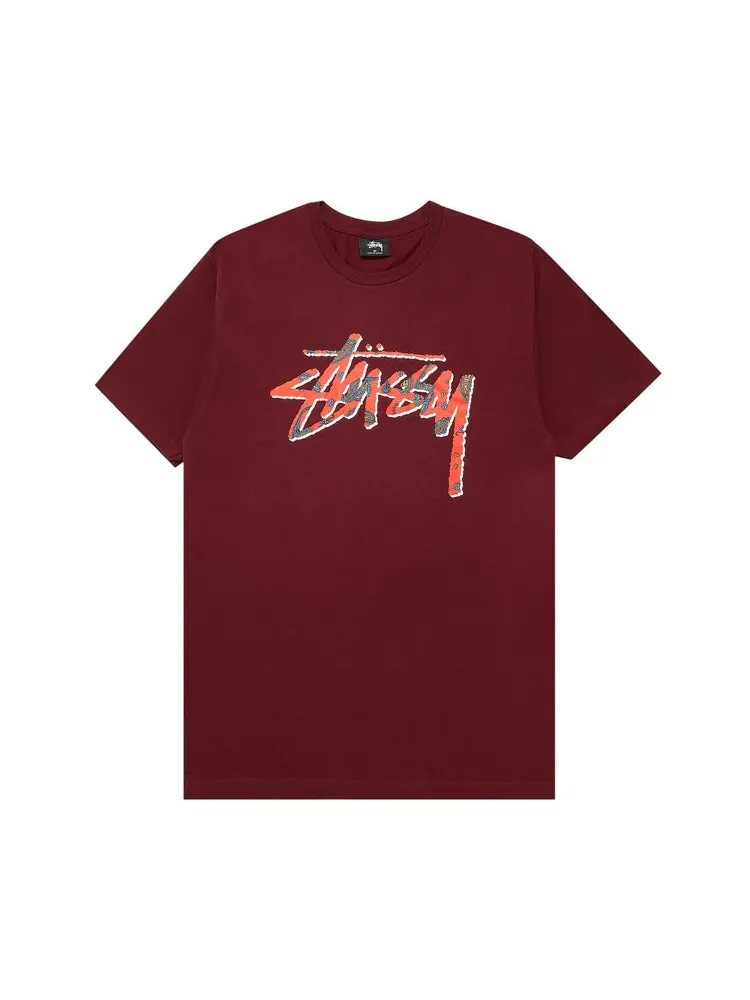Футболка Stussy Paisley Stock 'Wine' — изображение 1 из 3, красный