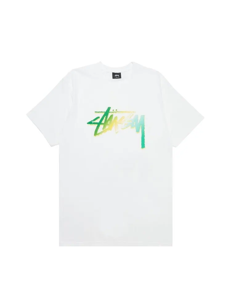 Футболка Stussy Chrome Stock 'White' — изображение 1 из 3, белый
