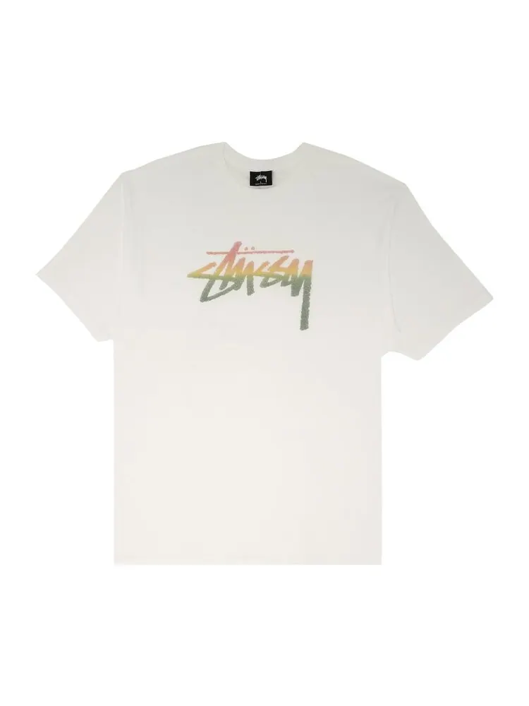 Футболка Stussy Stock Fade 'White' — изображение 1 из 3, белый