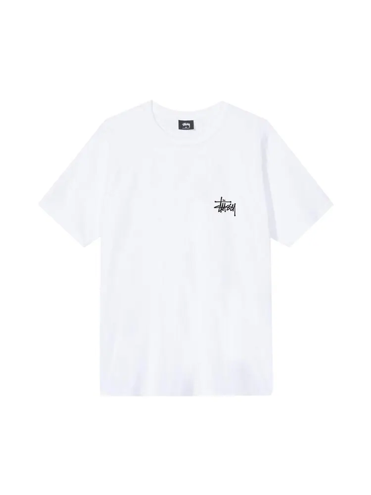 Футболка Stussy Basic Tee 'White' — изображение 1 из 2, белый