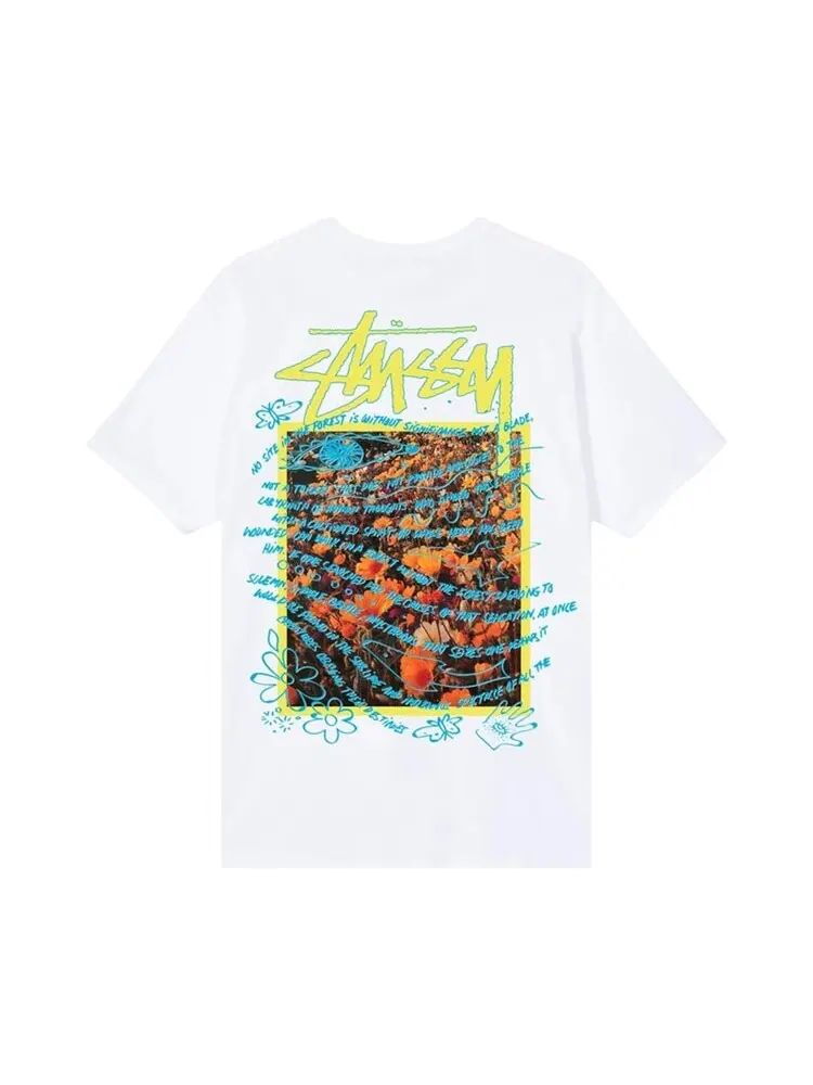 Футболка Stussy Super Bloom Tee 'White' — изображение 2 из 2, белый