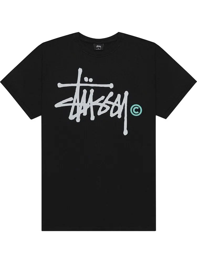 Футболка Stussy Basic Logo Pigment Dyed Tee 'Black' — изображение 1 из 1, черный