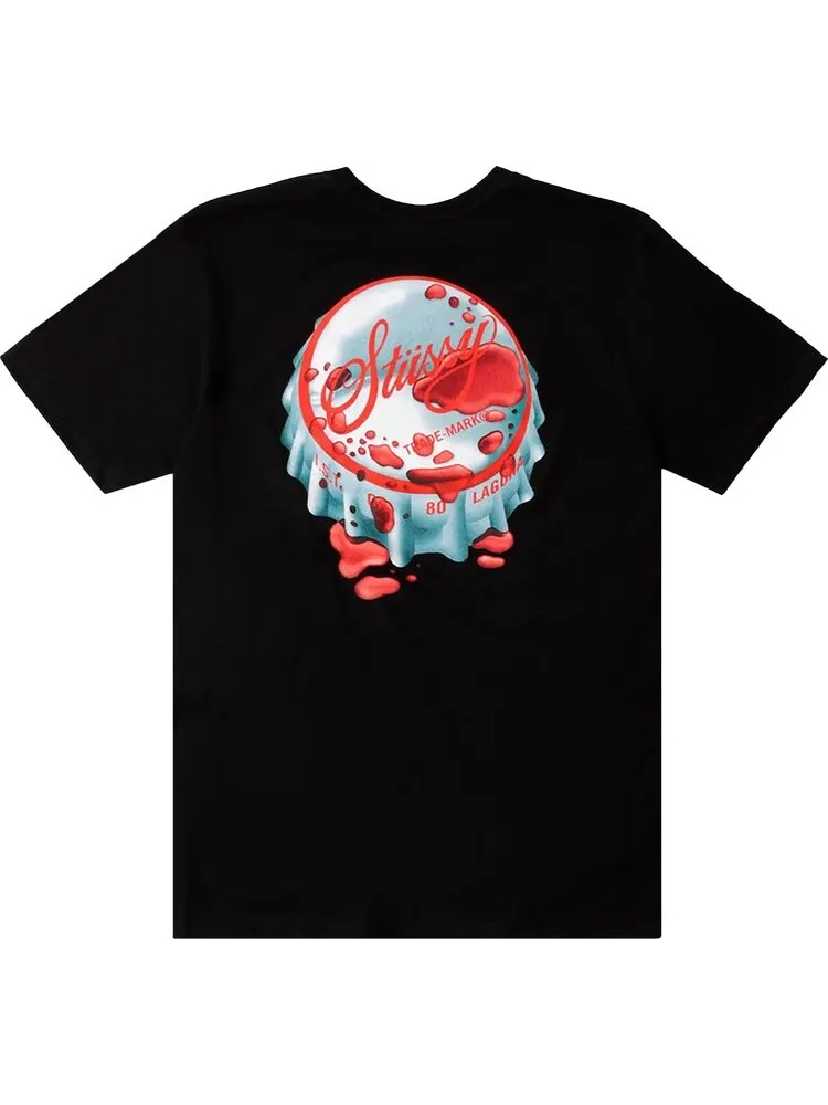 Футболка Stussy Bottlecap Tee 'Black' — изображение 2 из 2, черный