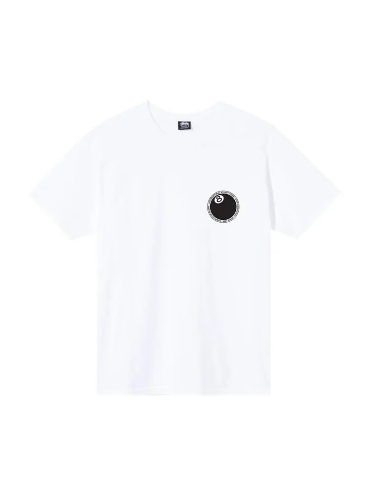 Футболка Stussy 8 Ball Dot Tee 'White' — изображение 1 из 2, белый