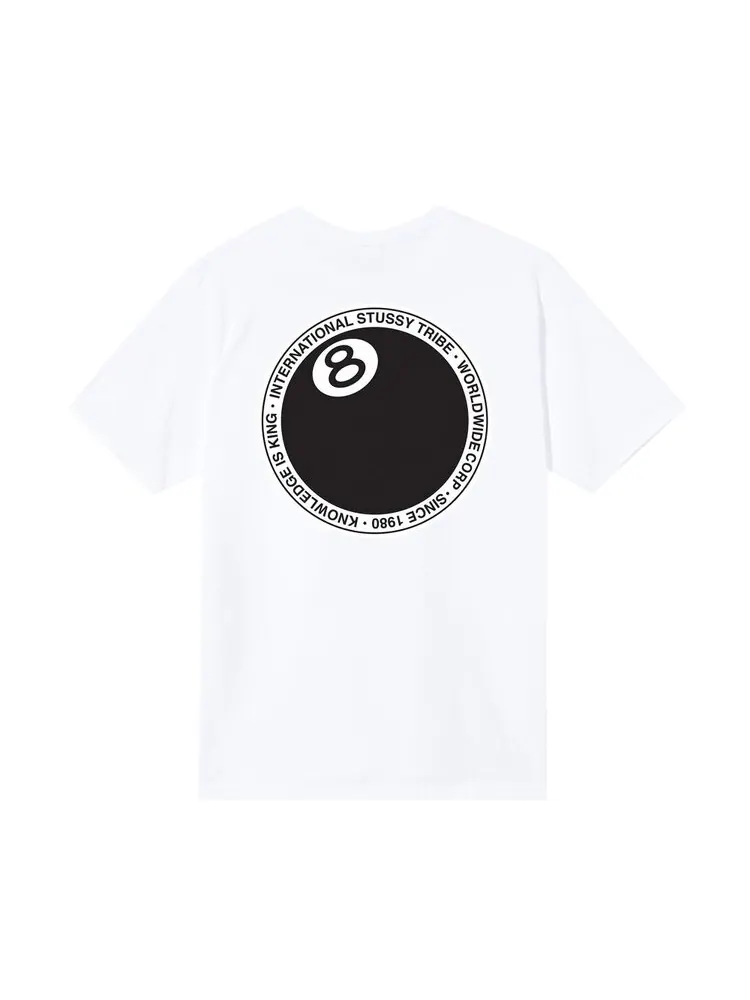 Футболка Stussy 8 Ball Dot Tee 'White' — изображение 2 из 2, белый