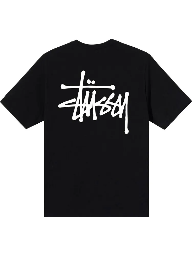 Футболка Stussy Basic Tee 'Black' — изображение 2 из 2, черный