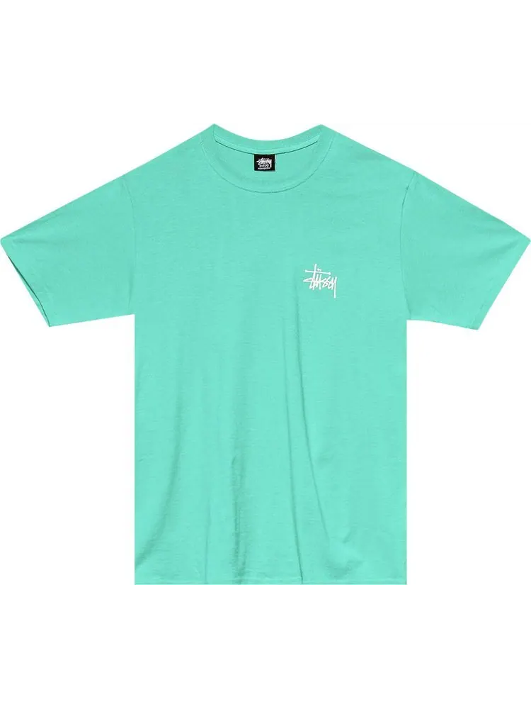 Футболка Stussy Basic Tee 'Green' — изображение 1 из 2, зеленый