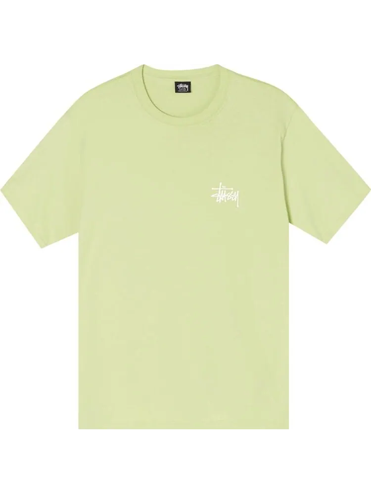 Футболка Stussy Basic Logo Tee 'Tea' — изображение 1 из 2, зеленый