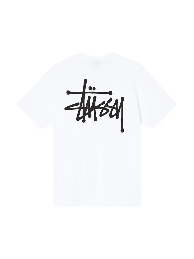 Футболка Stussy Basic Logo Tee 'White' — изображение 2 из 2, белый
