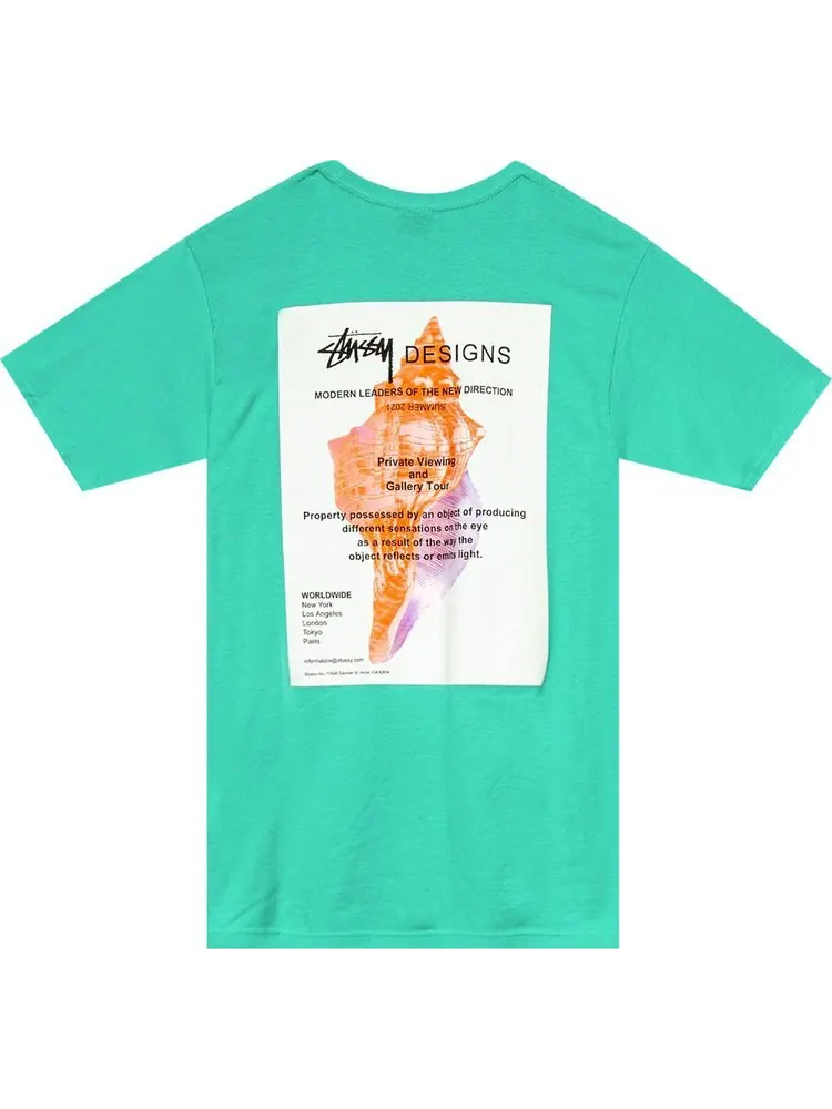 Футболка Stussy Modern Leaders Tee 'Green' — изображение 2 из 2, зеленый