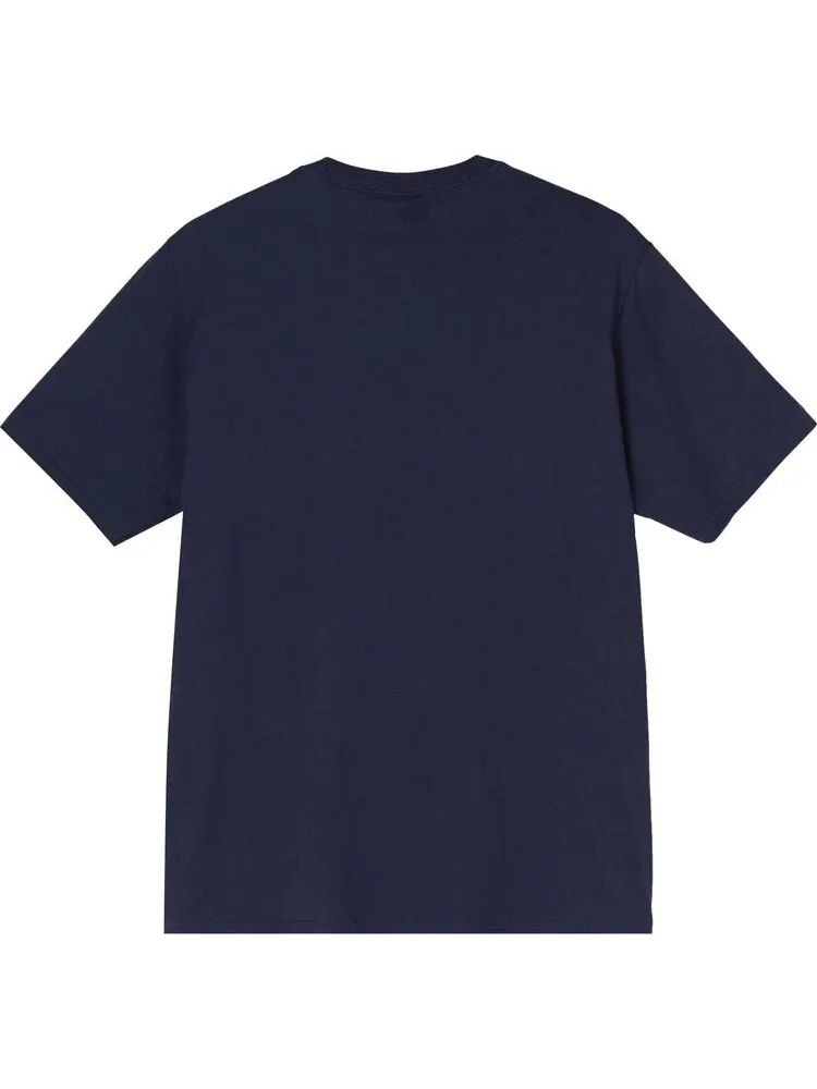 Футболка Stussy Happy Flower T-Shirt 'Navy' — изображение 2 из 2, синий