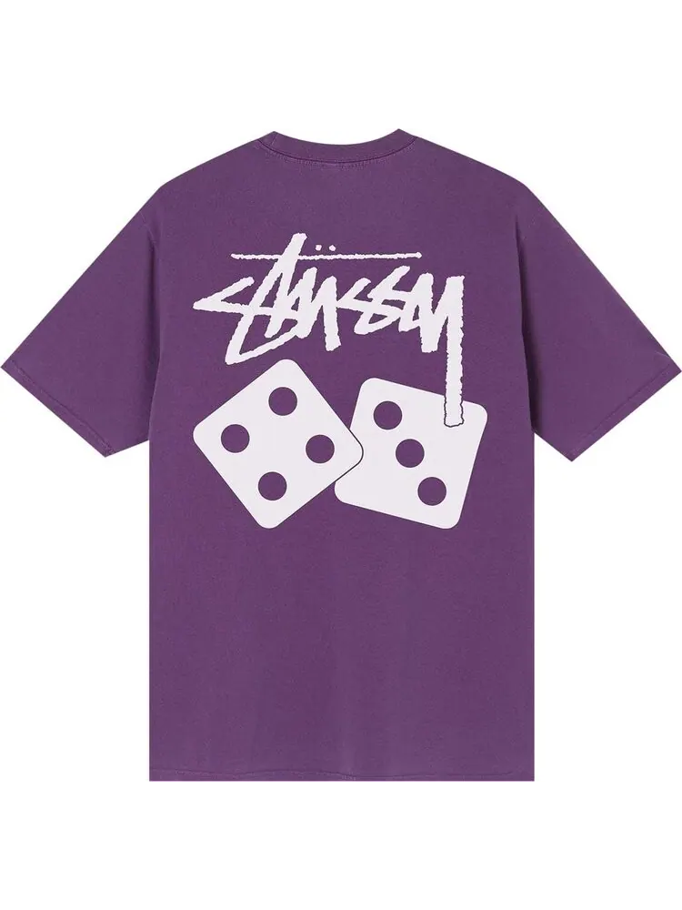 Футболка Stussy Dice Pigment Dyed Tee 'Purple' — изображение 2 из 2, фиолетовый