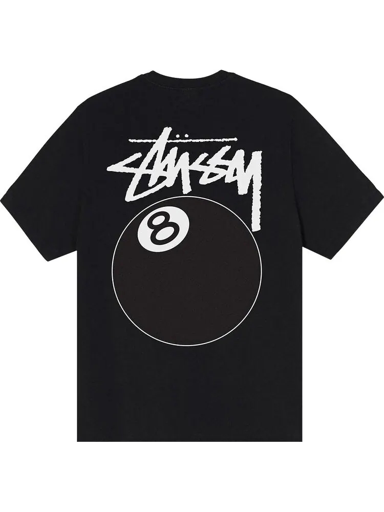 Футболка Stussy 8 Ball Pigment Dyed Tee 'Black' — изображение 2 из 2, черный