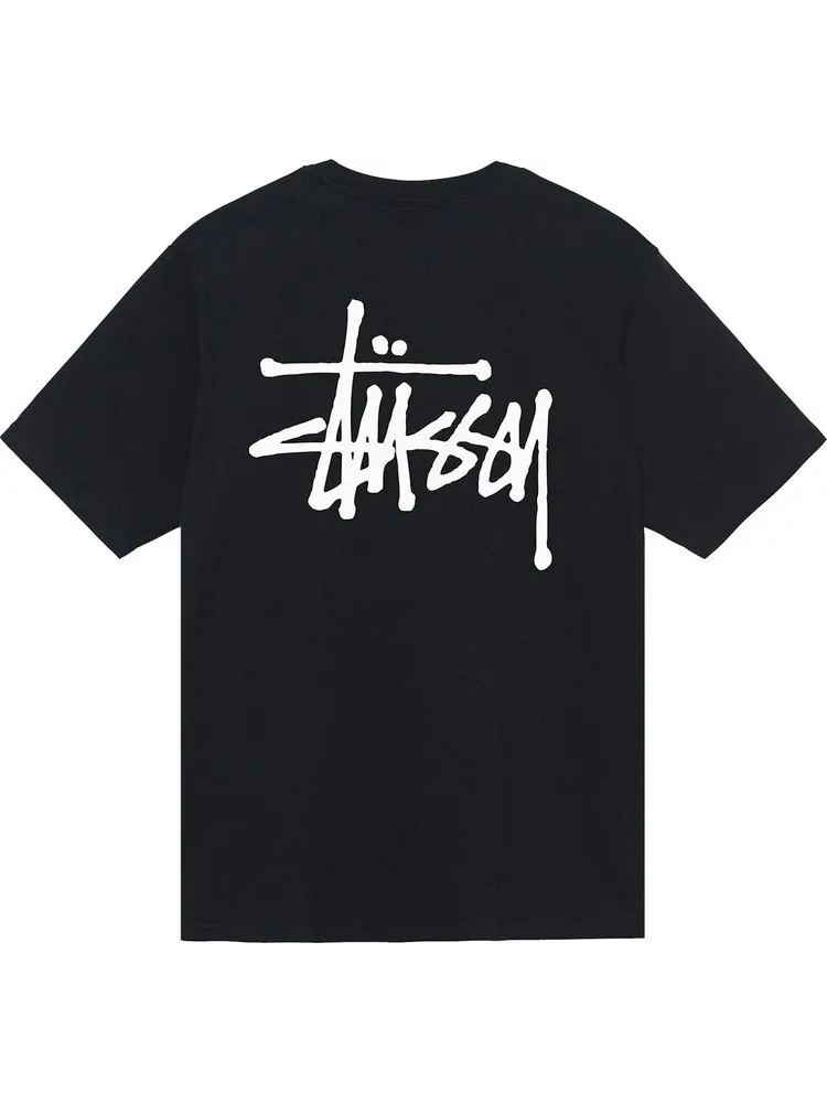 Футболка Stussy Basic Stussy Tee 'Black' — изображение 2 из 2, черный