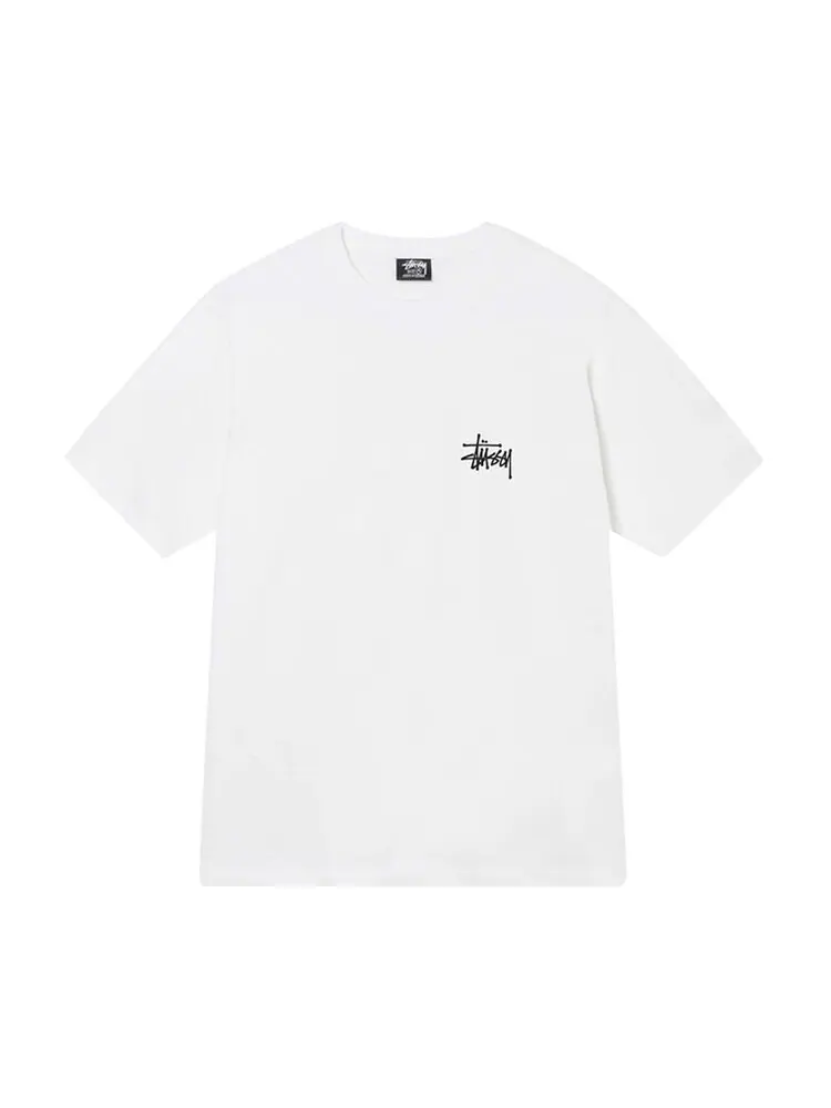 Футболка Stussy Basic Tee 'White' — изображение 1 из 2, белый
